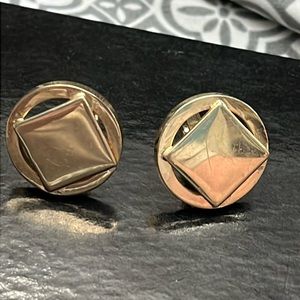 Vintage square and circle cufflinks